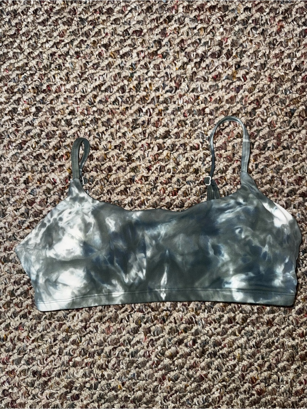 Tie-Dye Green Sports Bra - Women